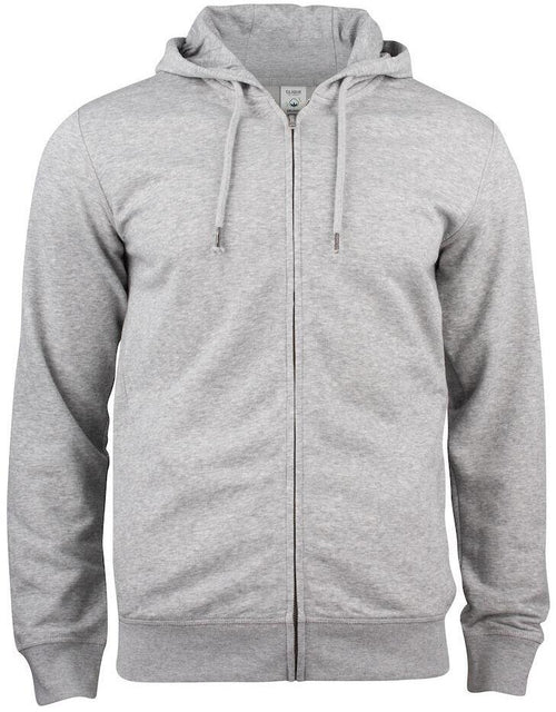 Felpa Clique Zip Cappuccio Grigio Melange Felpa Uomo Cotone Organico Ecosostenibile