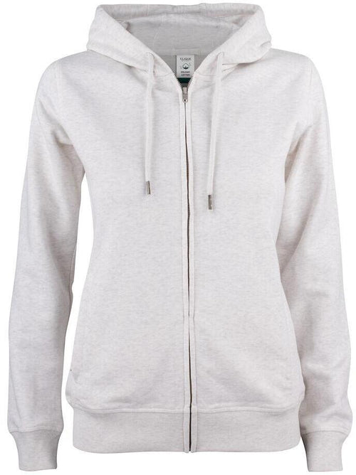 Felpa Clique Zip Cappuccio Nature Melange Felpa Donna Cotone Organico Ecosostenibile
