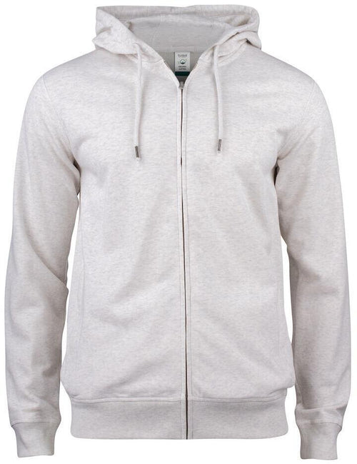 Felpa Clique Zip Cappuccio Nature Melange Felpa Uomo Cotone Organico Ecosostenibile