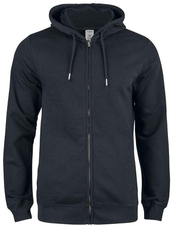 Felpa Clique Zip Cappuccio Nero Felpa Uomo Cotone Organico Ecosostenibile