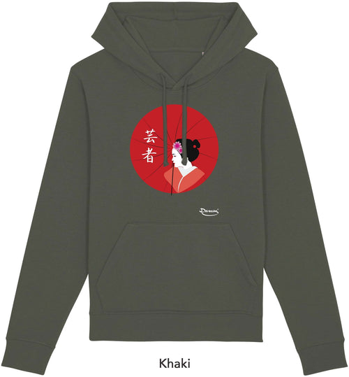 Felpa da Donna con Cappuccio Stampa Geisha Hoodie DREAMERS Brand