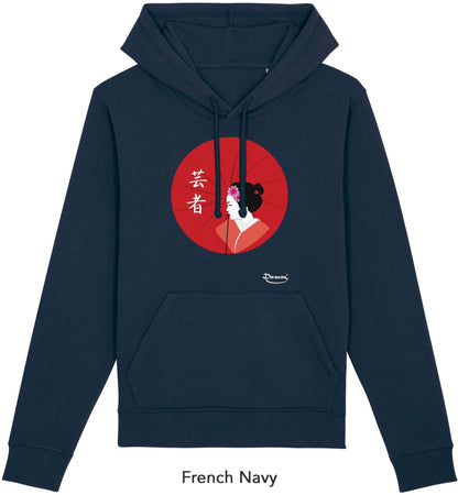 Felpa da Donna con Cappuccio Stampa "Geisha" Hoodie DREAMERS Brand