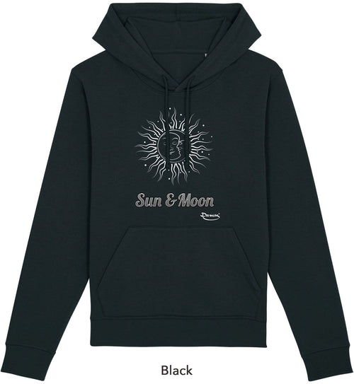 Felpa da Donna con Cappuccio Stampa Sun and Moon Hoodie DREAMERS Brand