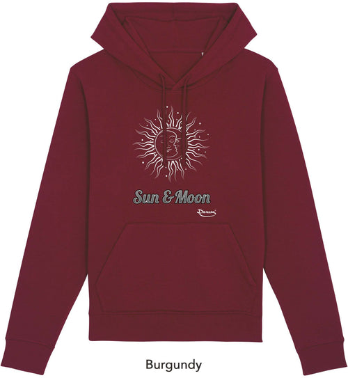Felpa da Donna con Cappuccio Stampa Sun and Moon Hoodie DREAMERS Brand