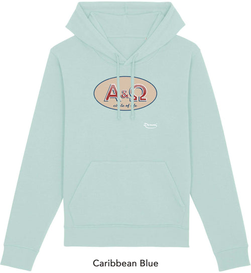 Felpa da Uomo con Cappuccio Stampa Alfa e Omega Hoodie DREAMERS Brand