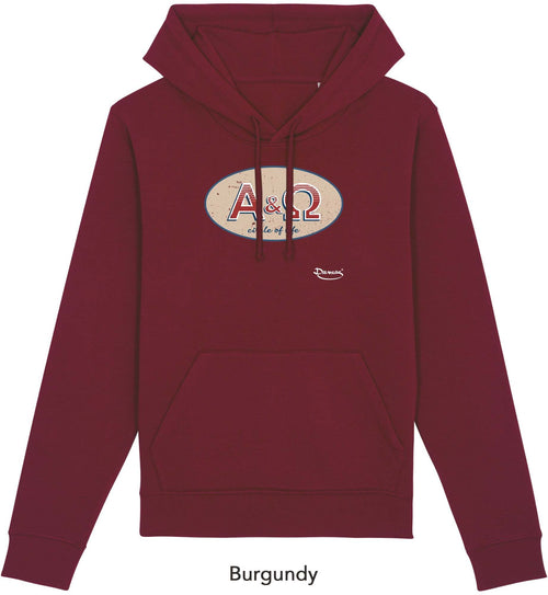 Felpa da Uomo con Cappuccio Stampa Alfa e Omega Hoodie DREAMERS Brand