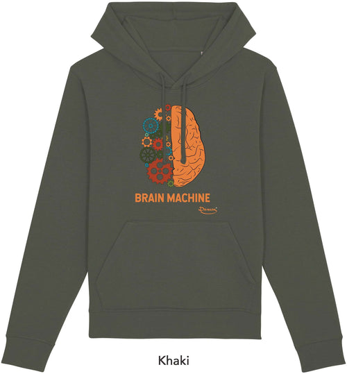 Felpa da Uomo con Cappuccio Stampa Brain Hoodie DREAMERS Brand