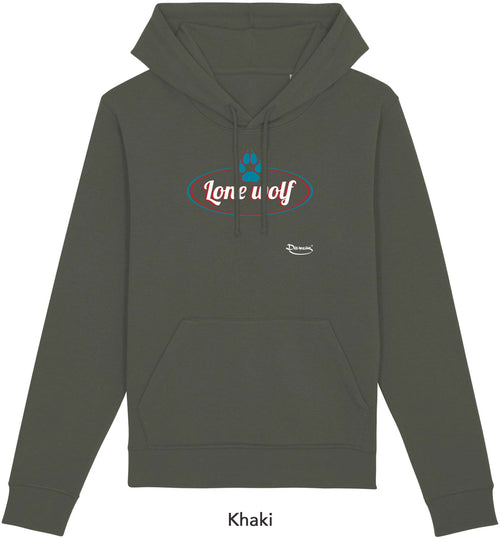 Felpa da Uomo con Cappuccio Stampa Lone Wolf Hoodie DREAMERS Brand