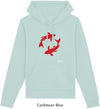 Felpa da Uomo con Cappuccio Stampa Red Fishes Hoodie DREAMERS Brand