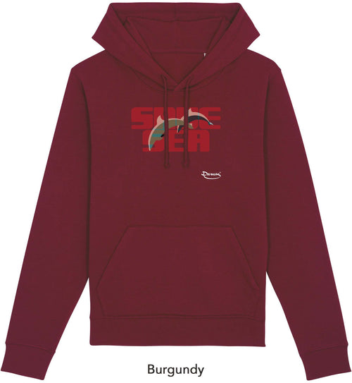 Felpa da Uomo con Cappuccio Stampa Save Sea Hoodie DREAMERS Brand