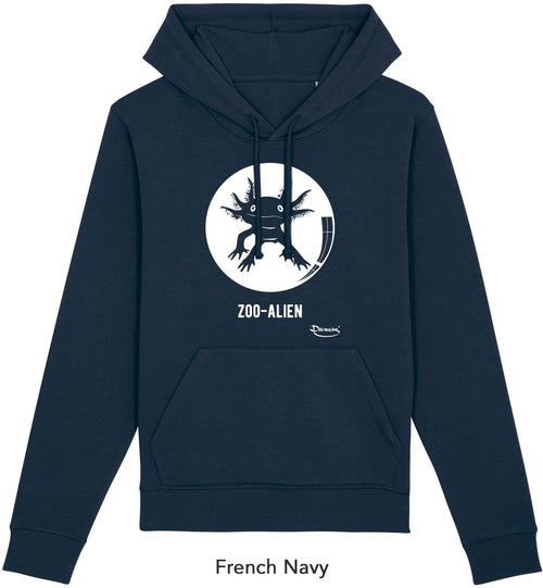 Felpa da Uomo con Cappuccio Stampa Zoo-Alien Hoodie DREAMERS Brand