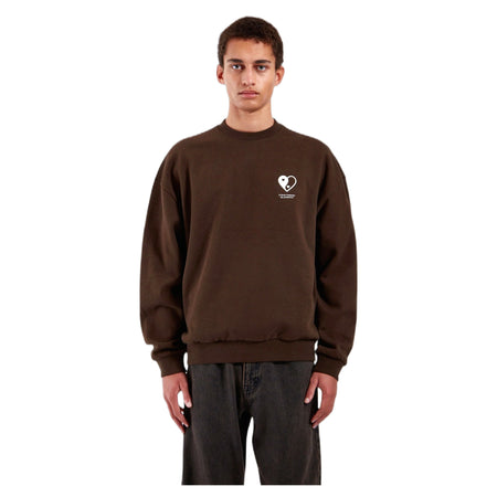 DRDENIM felpa dr.denim kenan sweatshirt - marrone da uomo