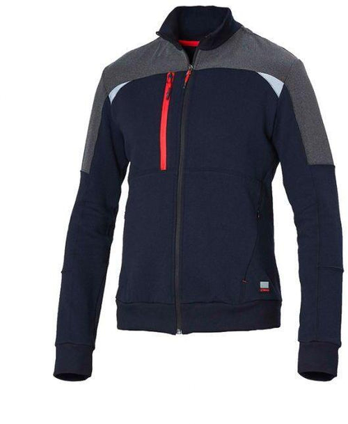 Felpa Finder Blu Siggi Zip Intera Felpa da Lavoro con zip e Tasche da Lavoro