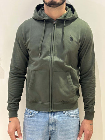 Felpa ful zip cappuccio verde militare Moda/Donna/Abbigliamento/Felpe/Felpe con cappuccio Kanal 32 - Santa Maria di Licodia, Commerciovirtuoso.it