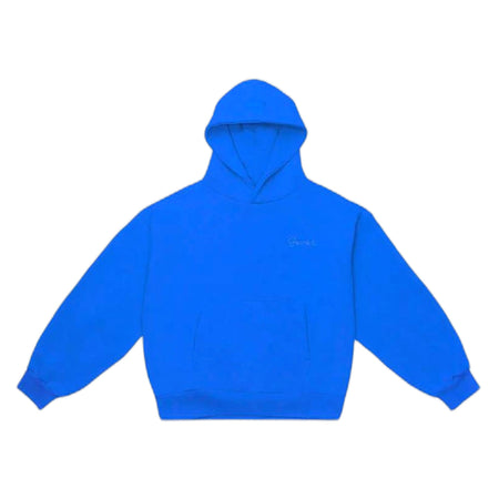GARMENT WORKSHOP felpa garment workshop double layer hoodie with double embroidery - brady blue da uomo