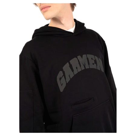 GARMENT WORKSHOP felpa garment workshop utility hoodie-chaos black da uomo