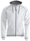 Felpa Gerry Bianco Giacca in Felpa Pesante con Cerniera Cappuccio Tasche con Zip