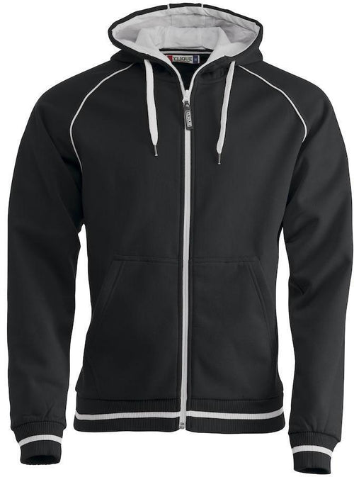 Felpa Gerry Nero Giacca in Felpa Pesante con Cerniera Cappuccio Tasche con Zip