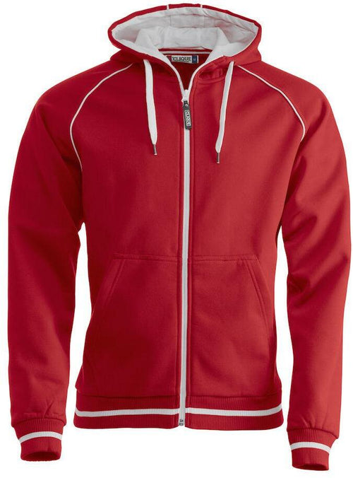 Felpa Gerry Rosso Giacca in Felpa Pesante con Cerniera Cappuccio Tasche con Zip