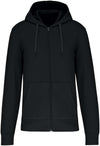 Felpa Kariban Bio Black Zip/Cappuccio Uomo 280 grammi