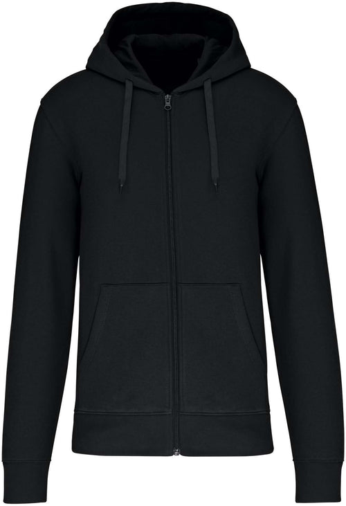 Felpa Kariban Bio Black Zip/Cappuccio Uomo 280 grammi