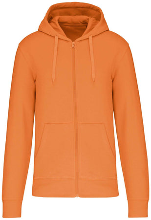 Felpa Kariban Bio Light Orange Zip/Cappuccio Uomo 280 grammi