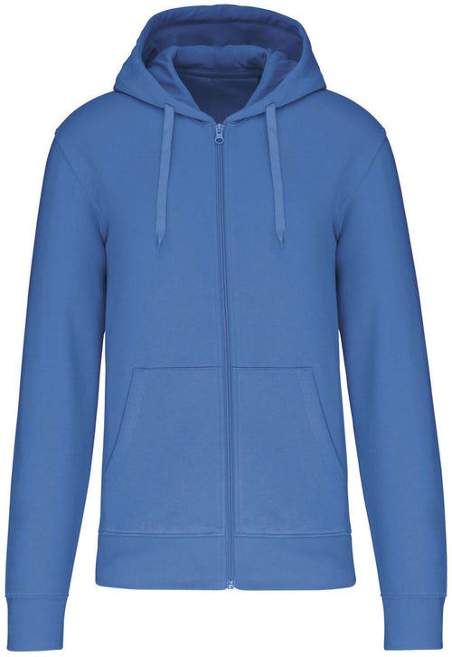 Felpa Kariban Bio Light Royal Blue Zip/Cappuccio Uomo 280 grammi