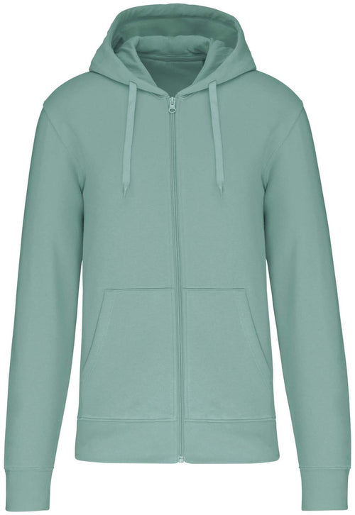 Felpa Kariban Bio Sage Zip/Cappuccio Uomo 280 grammi