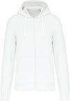 Felpa Kariban Bio White Zip/Cappuccio Uomo 280 grammi