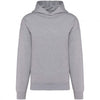 Felpa Kariban Oversize Grigio Melange Felpa Unisex con Cappuccio Tascone Marsupio Spalle Cadenti