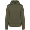 Felpa Kariban Oversize Khaki Felpa Unisex con Cappuccio Tascone Marsupio Spalle Cadenti