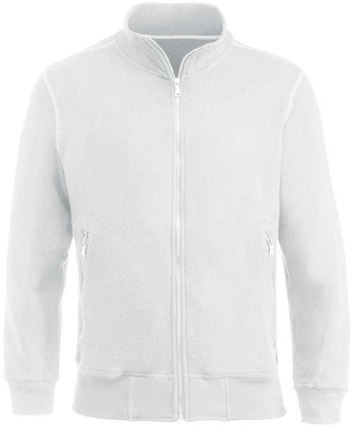 Felpa Logan Bianco Giacca in Felpa Pesante con Zip Lunga