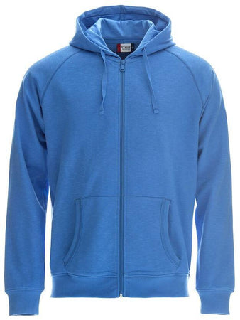 Felpa Loris Azzurro Zip Cappuccio Felpa Tessuto Fiammato con Tasche