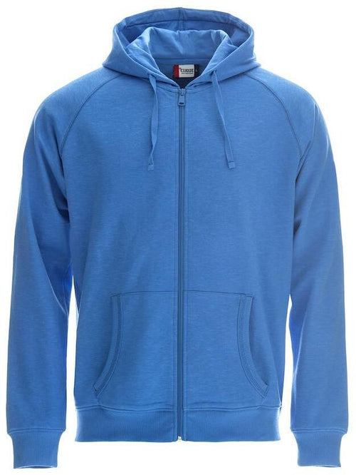 Felpa Loris Azzurro Zip Cappuccio Felpa Tessuto Fiammato con Tasche