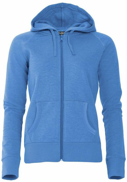 Felpa Loris Donna Azzurro Felpa Slub con Cerniera Cappuccio Tasche