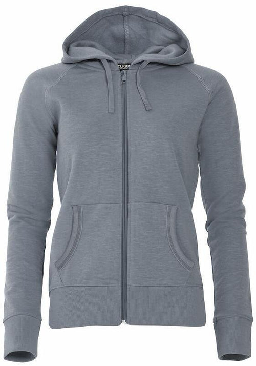 Felpa Loris Donna Grigio Felpa Slub con Cerniera Cappuccio Tasche