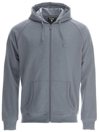 Felpa Loris Grigio Zip Cappuccio Felpa Tessuto Fiammato con Tasche