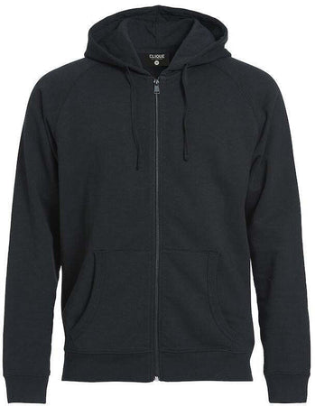 Felpa Loris Nero Zip Cappuccio Felpa Tessuto Fiammato con Tasche