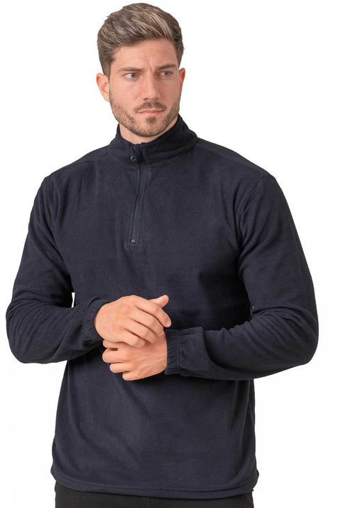 Felpa micropile mezza zip manica lunga uomo - MICFLEMAN
