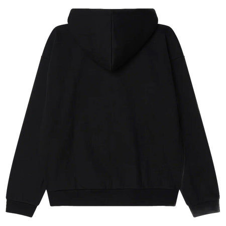OBEY felpa obey gordon extra heavy zip hood fleece - black da uomo