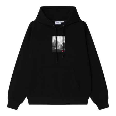 OBEY felpa obey osaka photo fleece - black da uomo