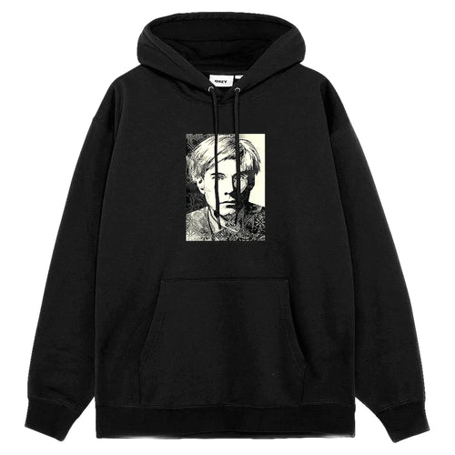 OBEY felpa obey warhol fleece - black da uomo
