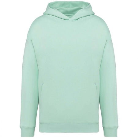 Felpa Oversize Brook Green Verde Felpa Unisex con Cappuccio Tascone Marsupio Vestibilità Ampia