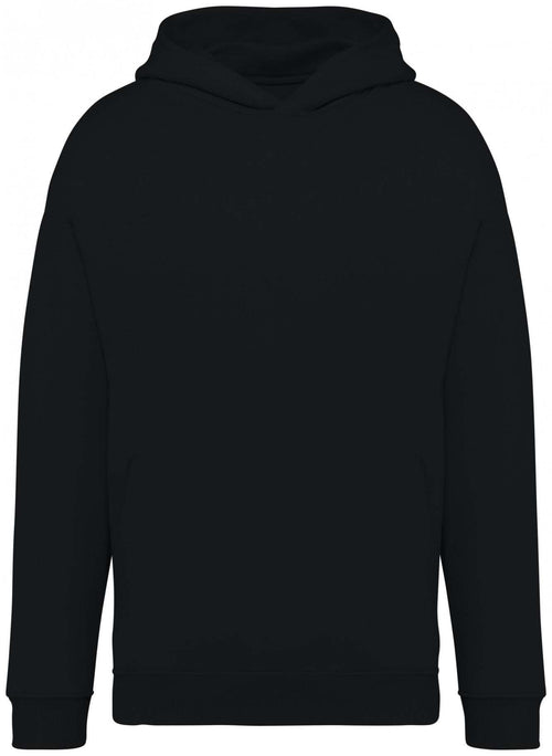 Felpa Oversize Nero Felpa Unisex con Cappuccio Tascone Marsupio Vestibilità Ampia