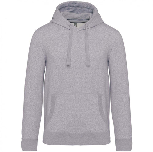 Felpa Premium Grigio Melange Felpa Unisex con Cappuccio Tascone Marsupio