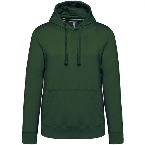 Felpa Premium Verde Scuro Felpa Unisex con Cappuccio Tascone Marsupio