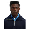 SELECTED HOMME felpa selected homme relax aron ls half zip sweat - navy da uomo