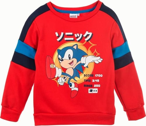 Felpa Sonic da 3 a 8 anni interno felpato Moda/Bambini e ragazzi/Abbigliamento/Felpe/Felpe senza cappuccio Store Kitty Fashion - Roma, Commerciovirtuoso.it