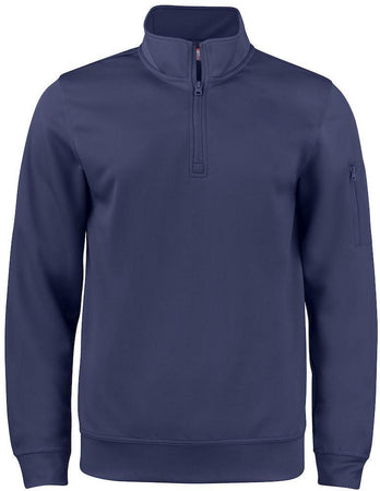 Felpa Tecnica Active Blu Felpa Sportiva Mezza Zip Taschino su Manica