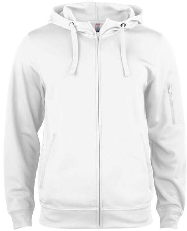 Felpa Tecnica Bianco Felpa Zip Cappuccio Sportiva con Tasche